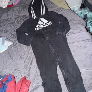 Adidas Kids Black Hooded Footie